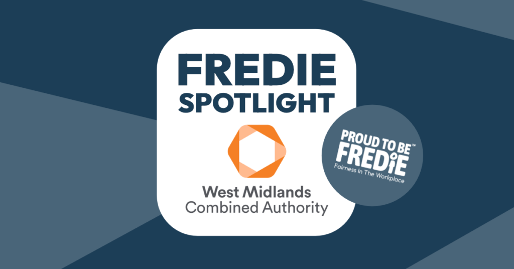 A blue graphic with text that reads 'FREDIE spotlight: West Midlands Combined Authority'
